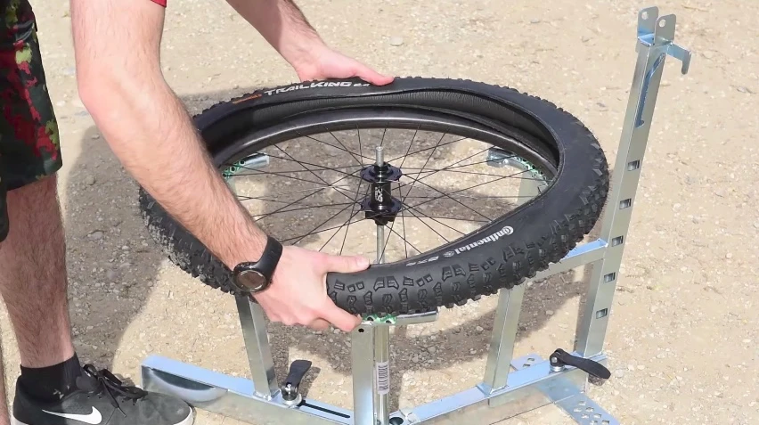 The Banger is installed inside a regular tubeless tire, like an inner tube