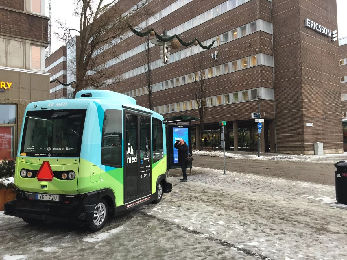 The buses are fully-electric, can travel up to 24 km/h and can operate in non-ideal weather conditions
