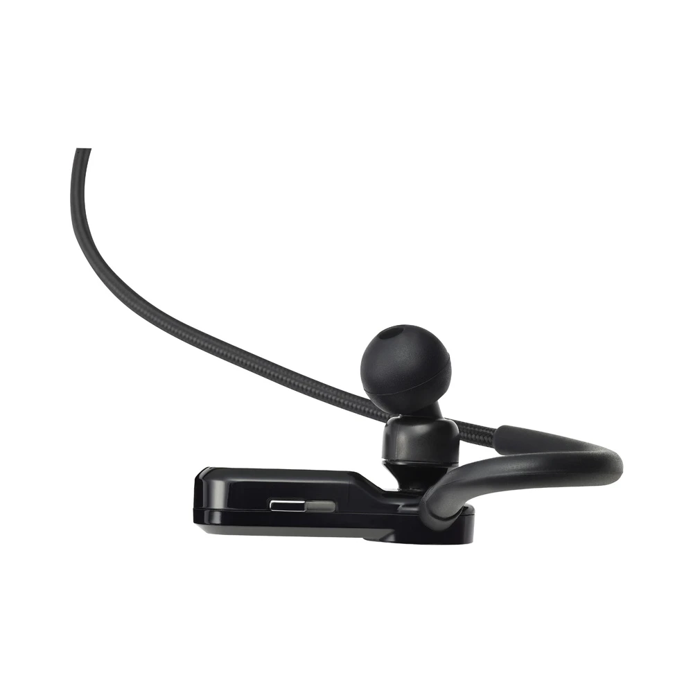 The left earpiece is home to an LED indicator and power button