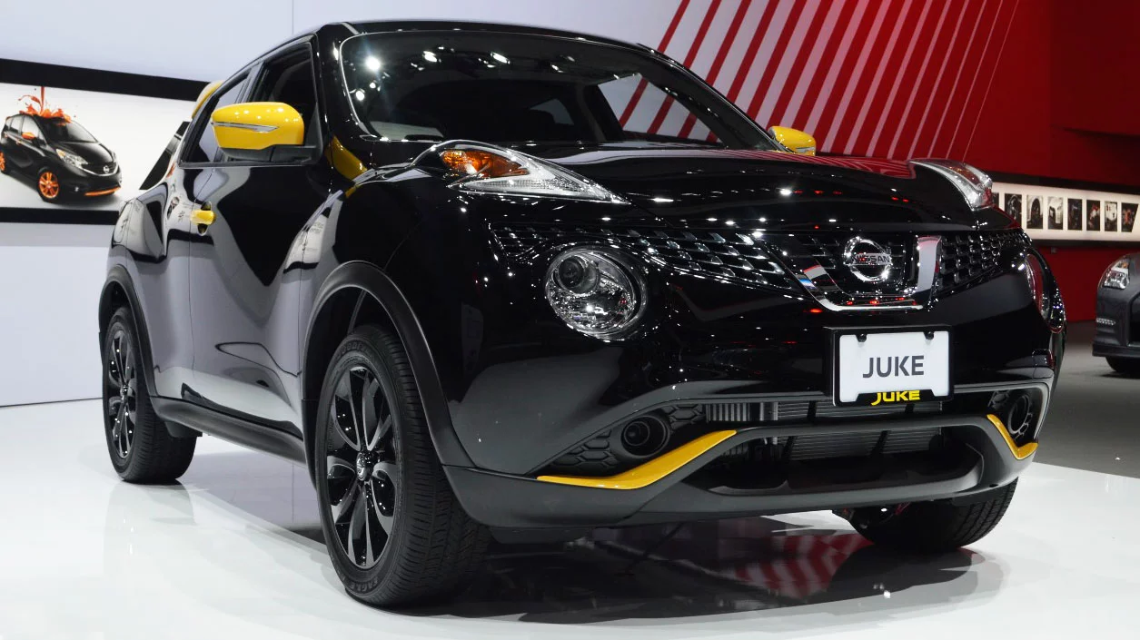 Nissan is showcasing its Color Studio program at the Los Angeles Auto Show, featuring two Juke models decked out in black and yellow