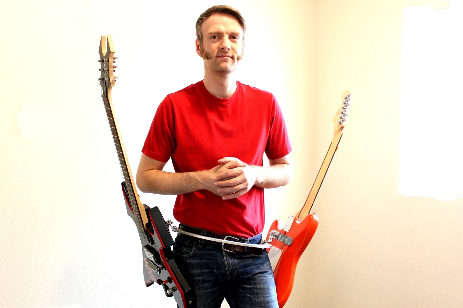 The GuiaRing was inspired by the spinning guitars in 80s ZZ Top videos