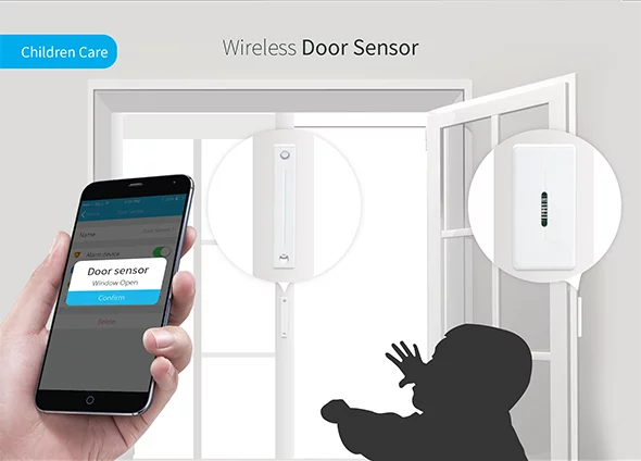 The door sensor will alert the user whenever a door is opened