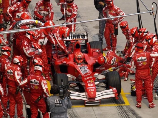 Michael Schumacher pits