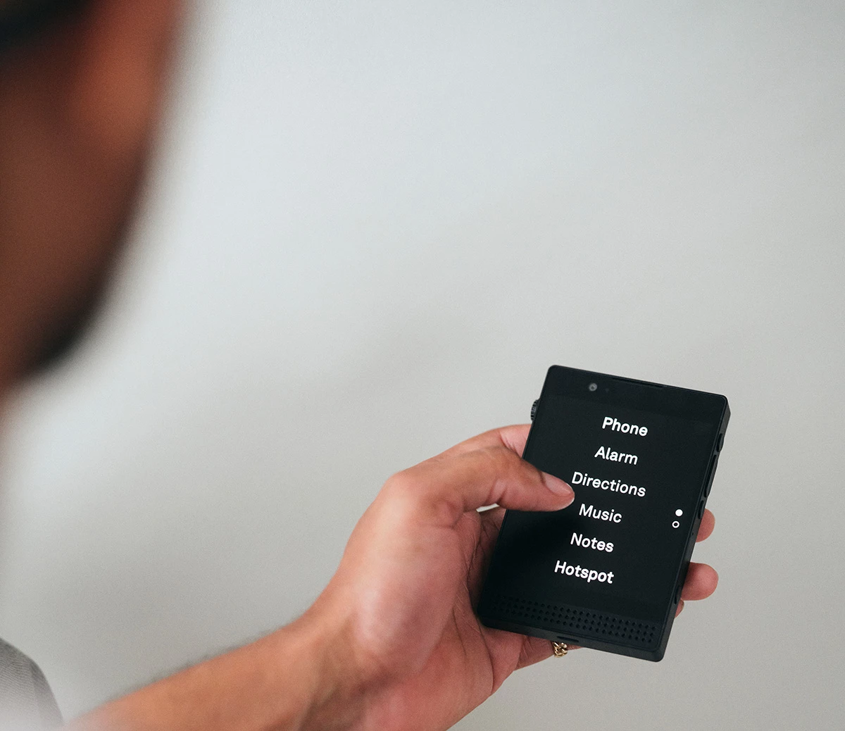 The handset comes with just a few essential apps on board – there's no email or social media stuff on here to nag for your attention