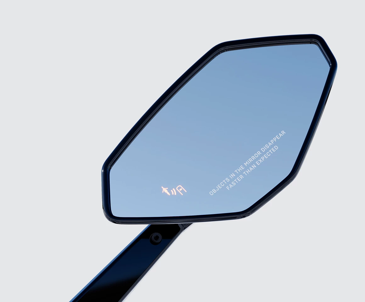 Visual alerts in your rear view mirror can help you avoid collisions