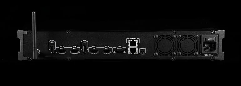 RED REDRAY 4K player rear panel