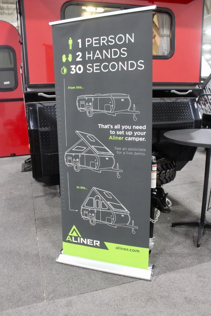 Aliner's trailer goes from flat, compact towable to mini A-frame house in just 30 seconds