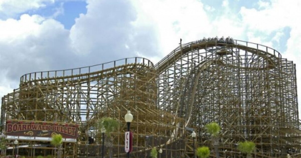 Bullet Rocket Rides New Boardwalk Bullet roller coaster opens in Texas