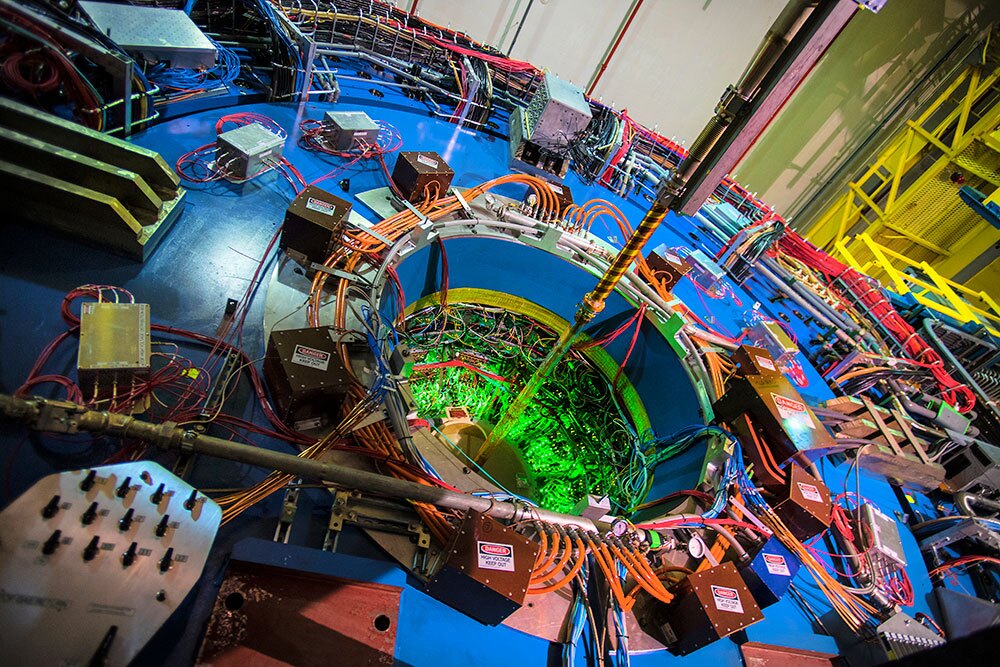 A detector at the Brookhaven Laboratory's relativistic heavy ion collider where a new type of quantum entanglement was discovered.