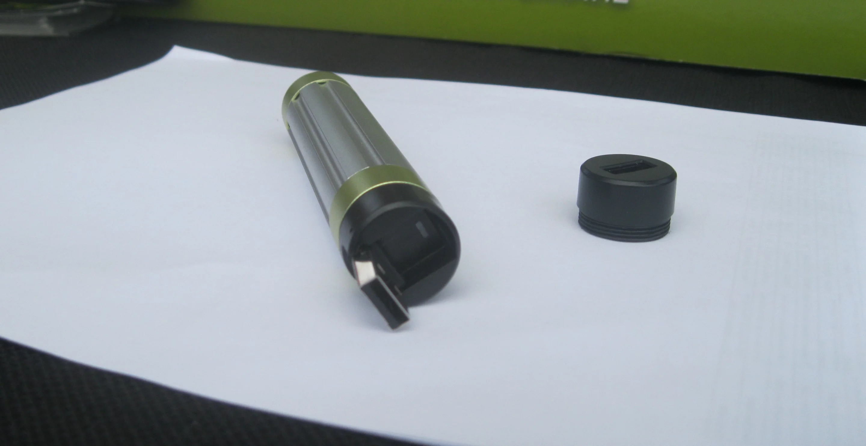 The Switch 8 charges via USB