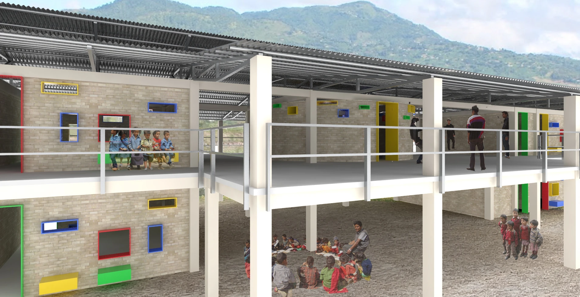 The schools will be assembled with help from local volunteers