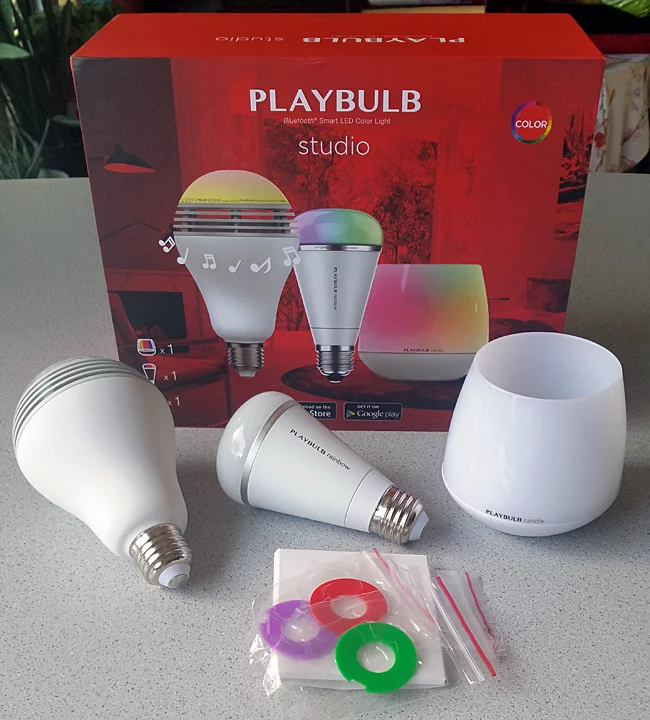 The MiPow Playbulb Studio includes the Playbulb Color, Playbulb Rainbow, and Playbulb Candle