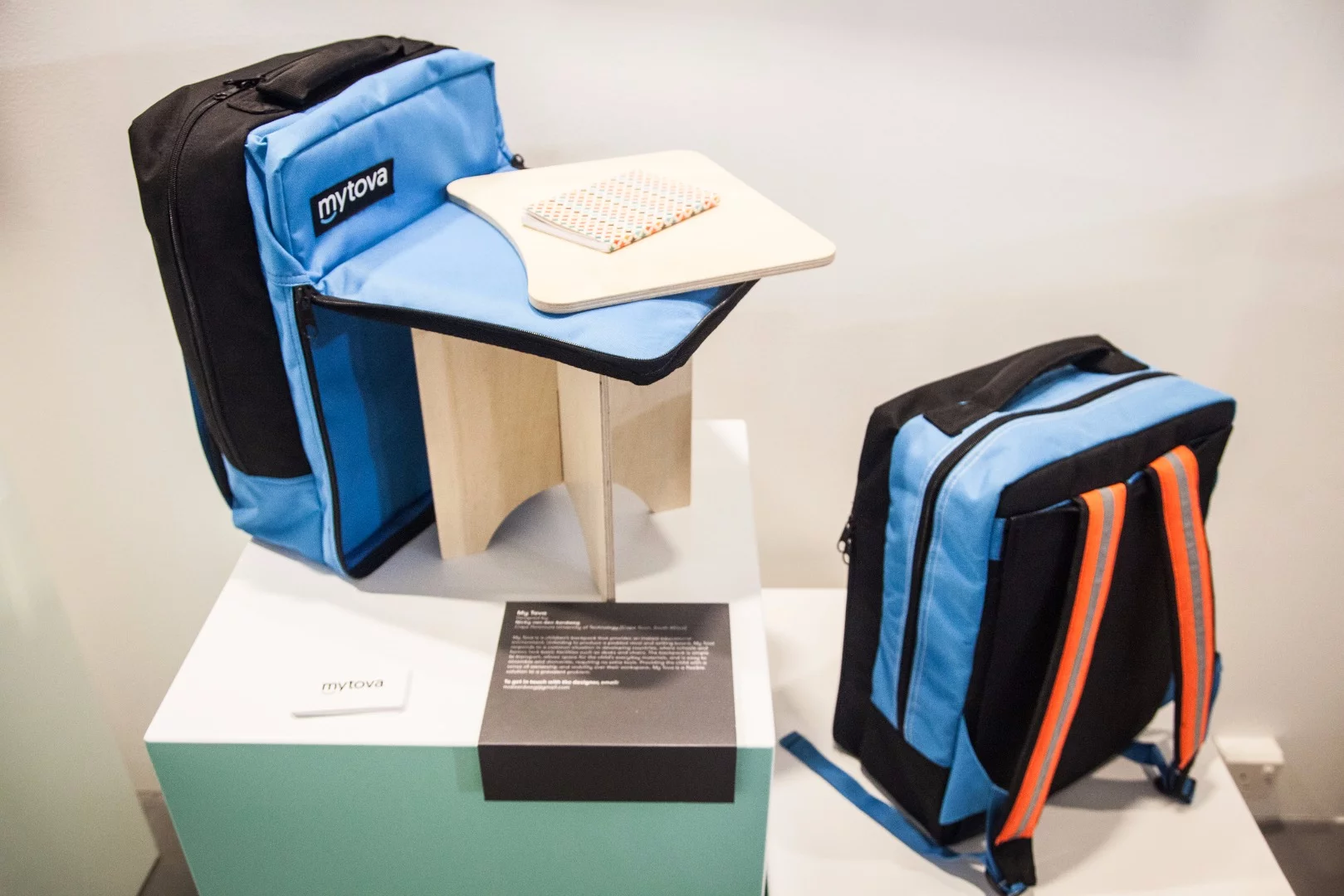 Global Grad Show: My Tova is a school bag for kids in developing countries that also serves as a padded stool and writing board. By Nicky van den Aardweg from the Cape Penninsula of Technology, South Africa