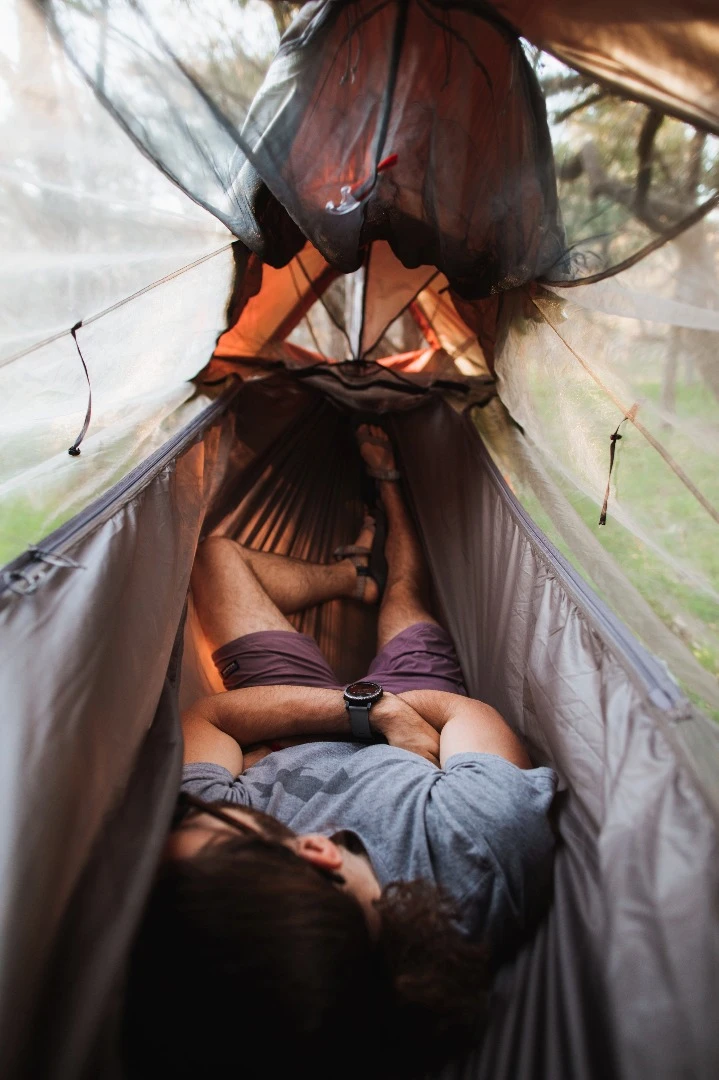Inside the Kammok Sunda, hammock-style