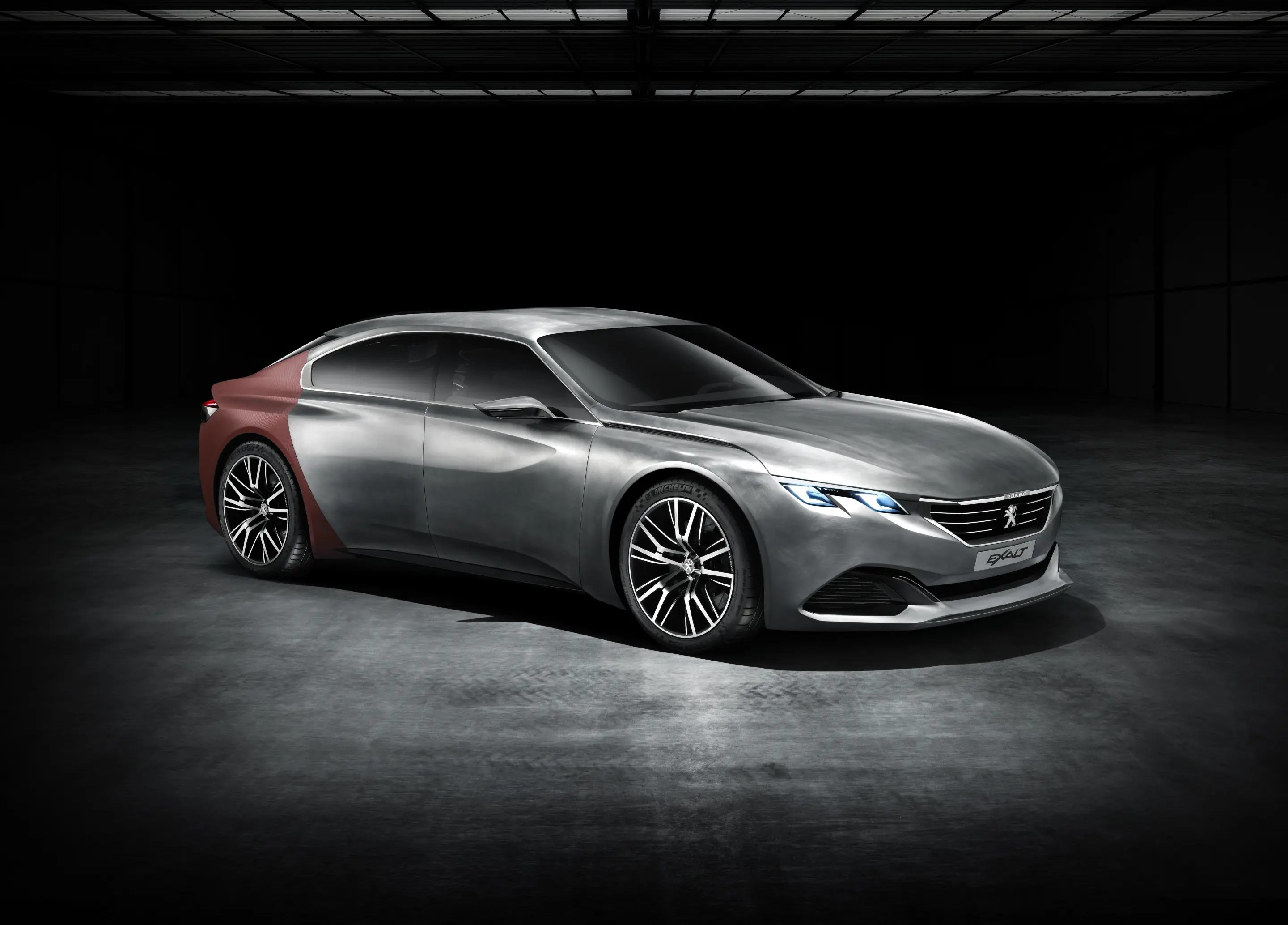 Peugeot shows the EXALT concept before its debut at the 2014 Beijing Motor Show