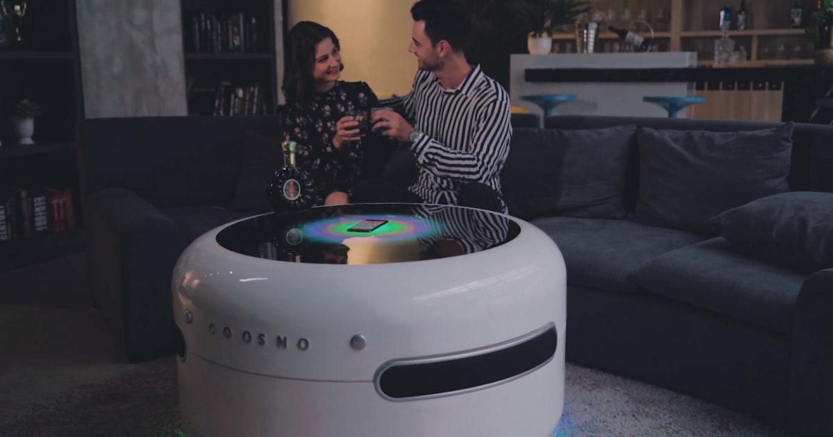 Smart Coffee Table Packs In The Techy Features Smart Coffee Table Packs In The Techy, The Smart Coffee Table With Refrigerator Bluetooth Speakers Led Tabletop