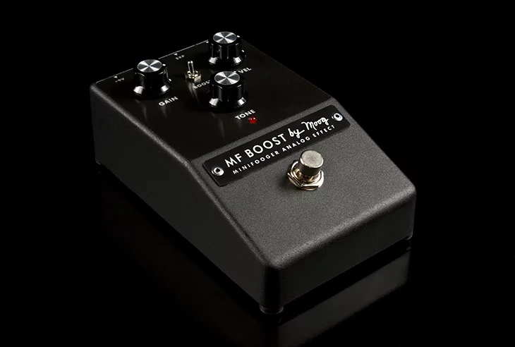 The Moog MF Boost has been designed to create a boutique amp sound no matter what guitar and amp is being used