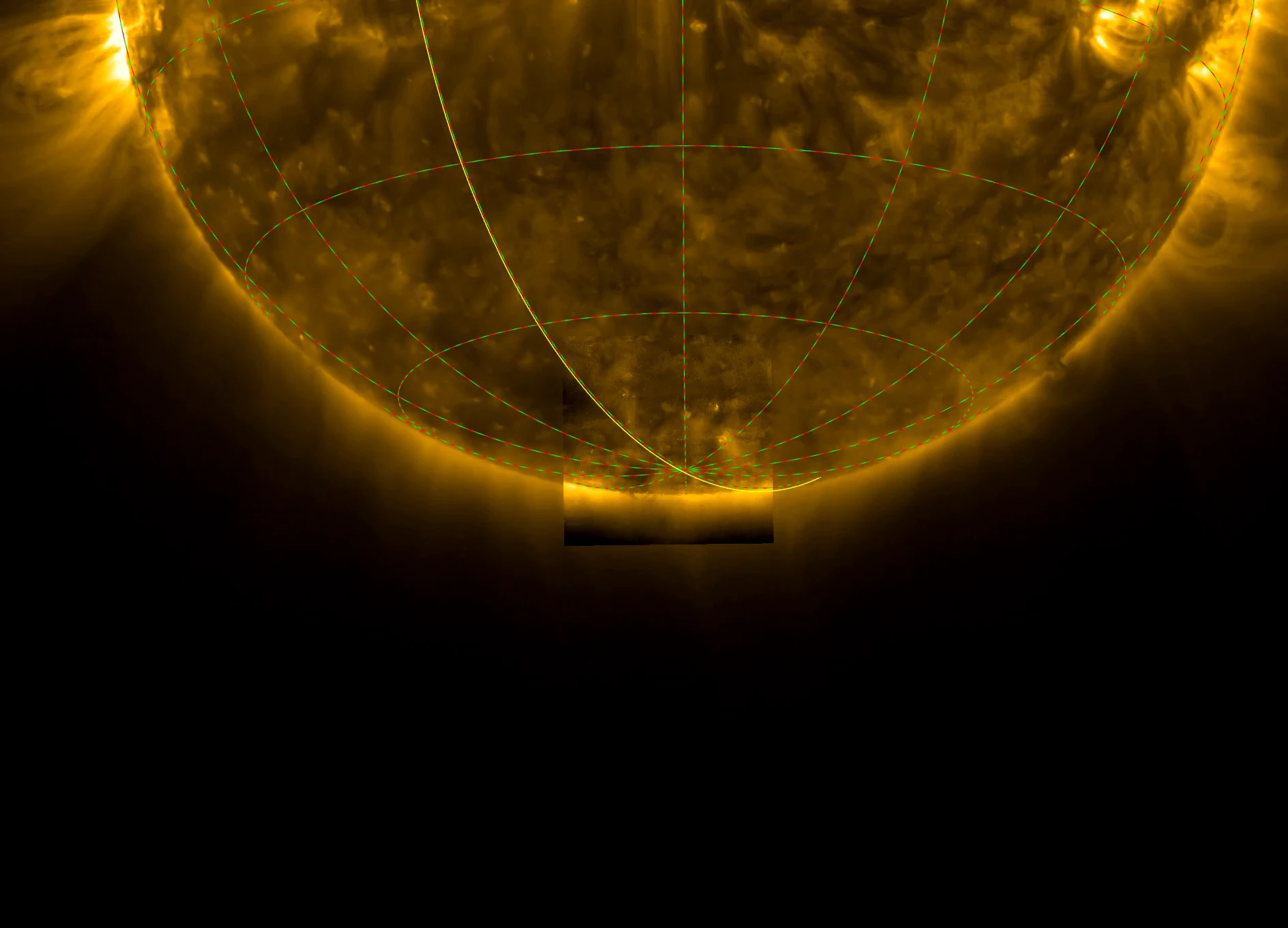One of the first images of the Sun's south pole