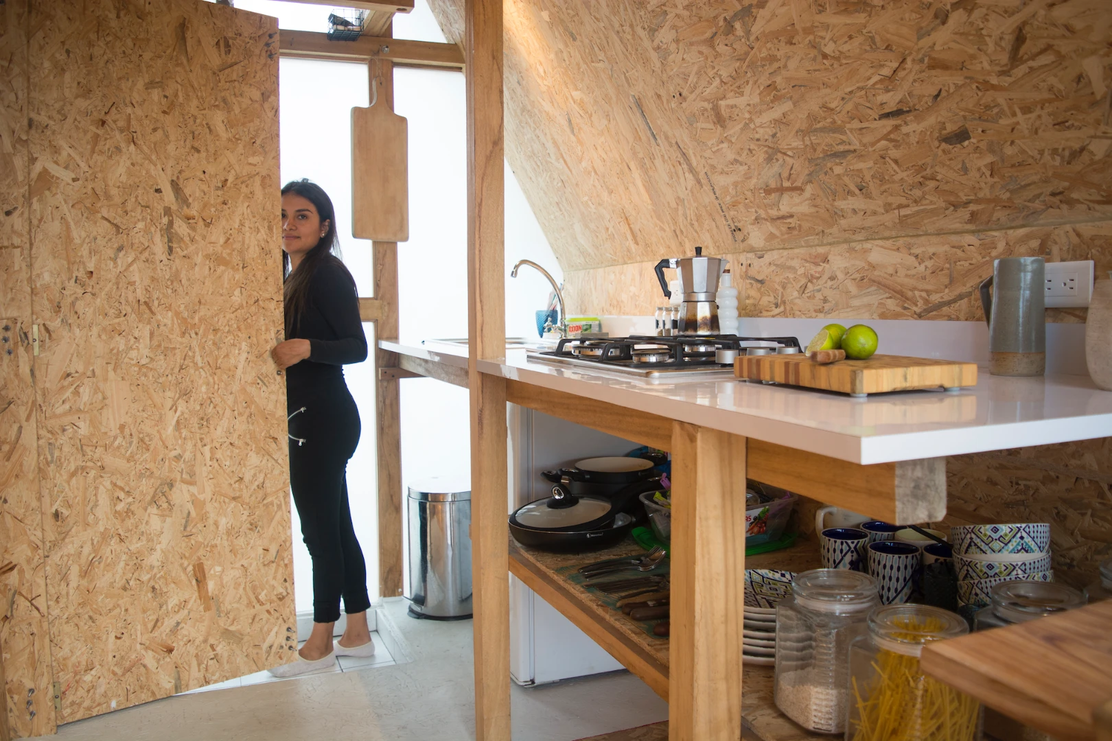 Casa Parásito's bathroom is reached by door and includes a shower and toilet