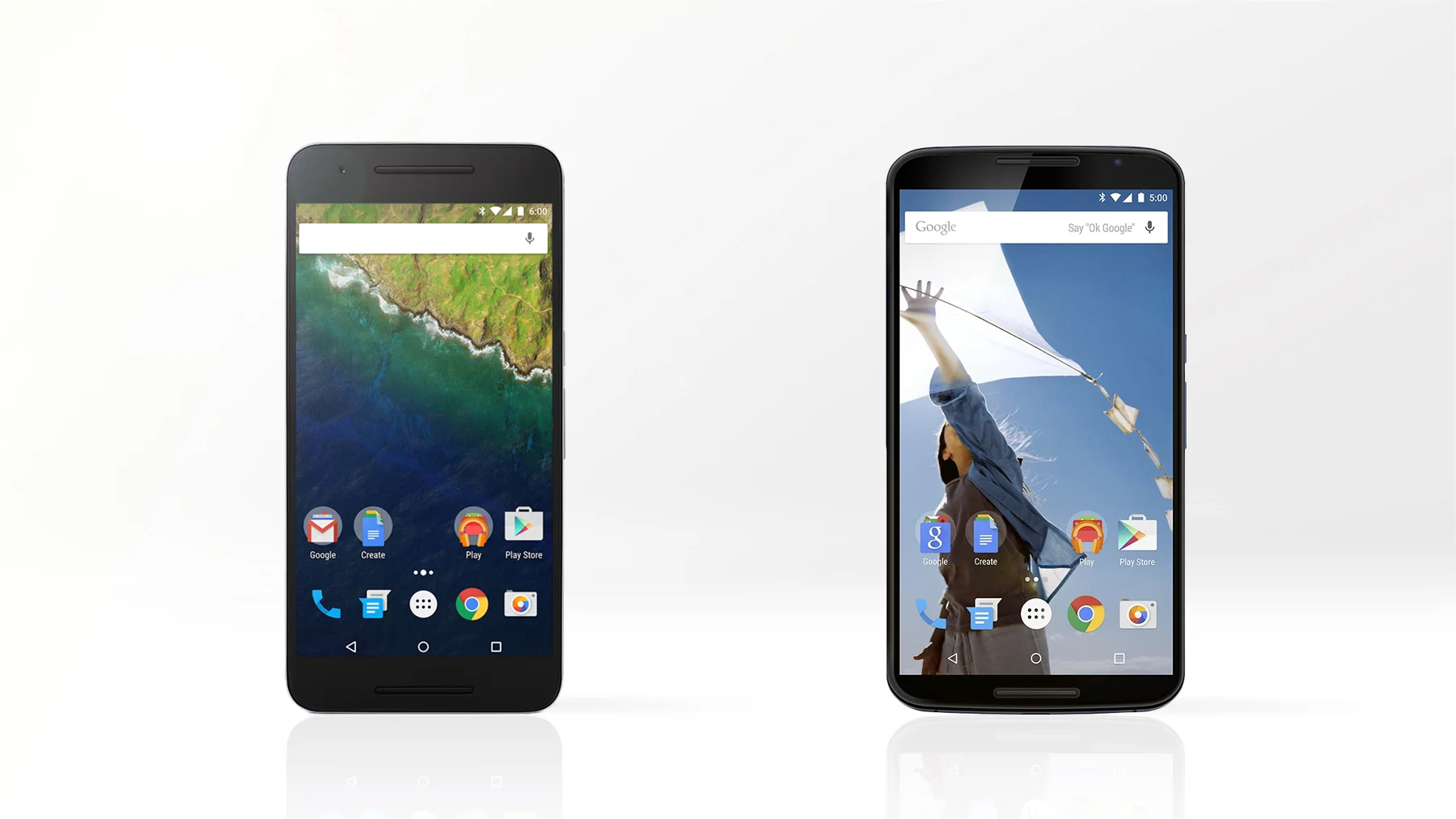 Gizmag compares the features and specs of Google's new Nexus 6P (left) and last year's Nexus 6