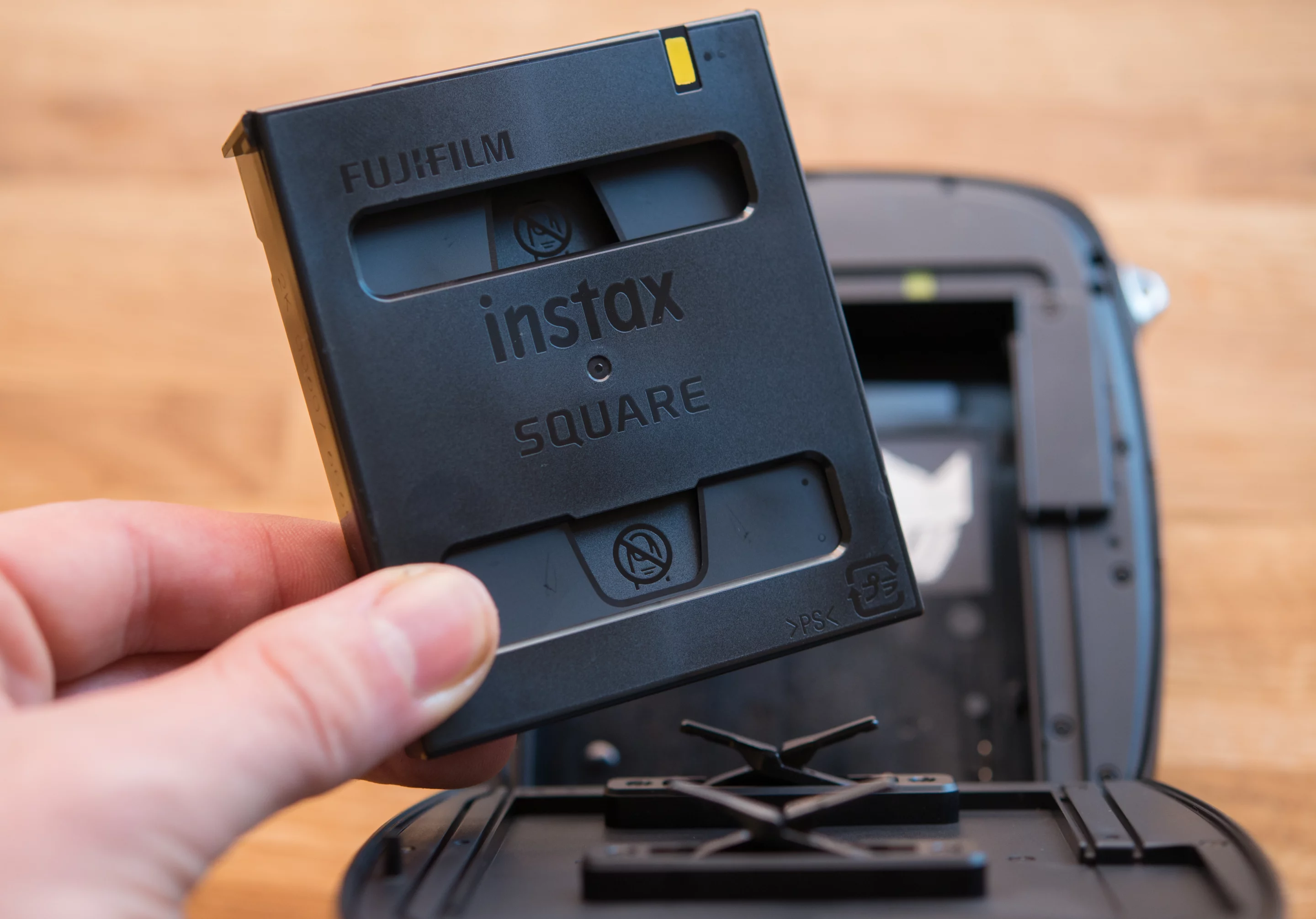 The Fujifilm Instax SQ10 uses the new Instax Square film format