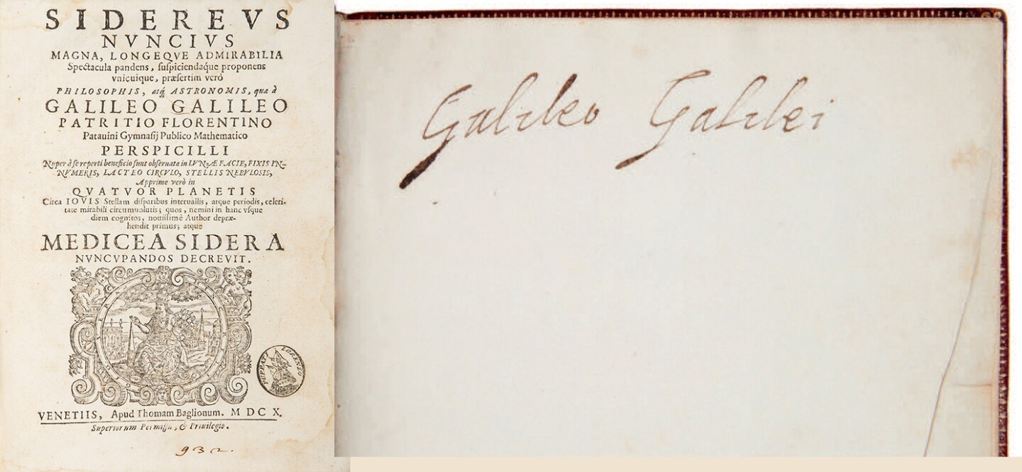 Sidereus Nuncius is one of the landmark scientific publications in history. Written by Italian polymath Galileo Galilei (1564 - 1642), the book introduced the world to his astronomical discoveries made using his home-made telescope, and is hence the foundation work of modern astronomy. The copy auctioned by Christies last year sold for £314,500 ($415,464), with the record price for the book being $662,500 which was achieved at a Christie's (New York) auction in December, 2010. The copy sold for EUR €400,000) by Minerva Auctions on June 15 is just the second copy to reach auction since that record sale.
