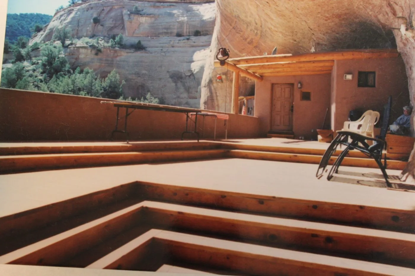 Cliff Haven features a large outdoor patio area