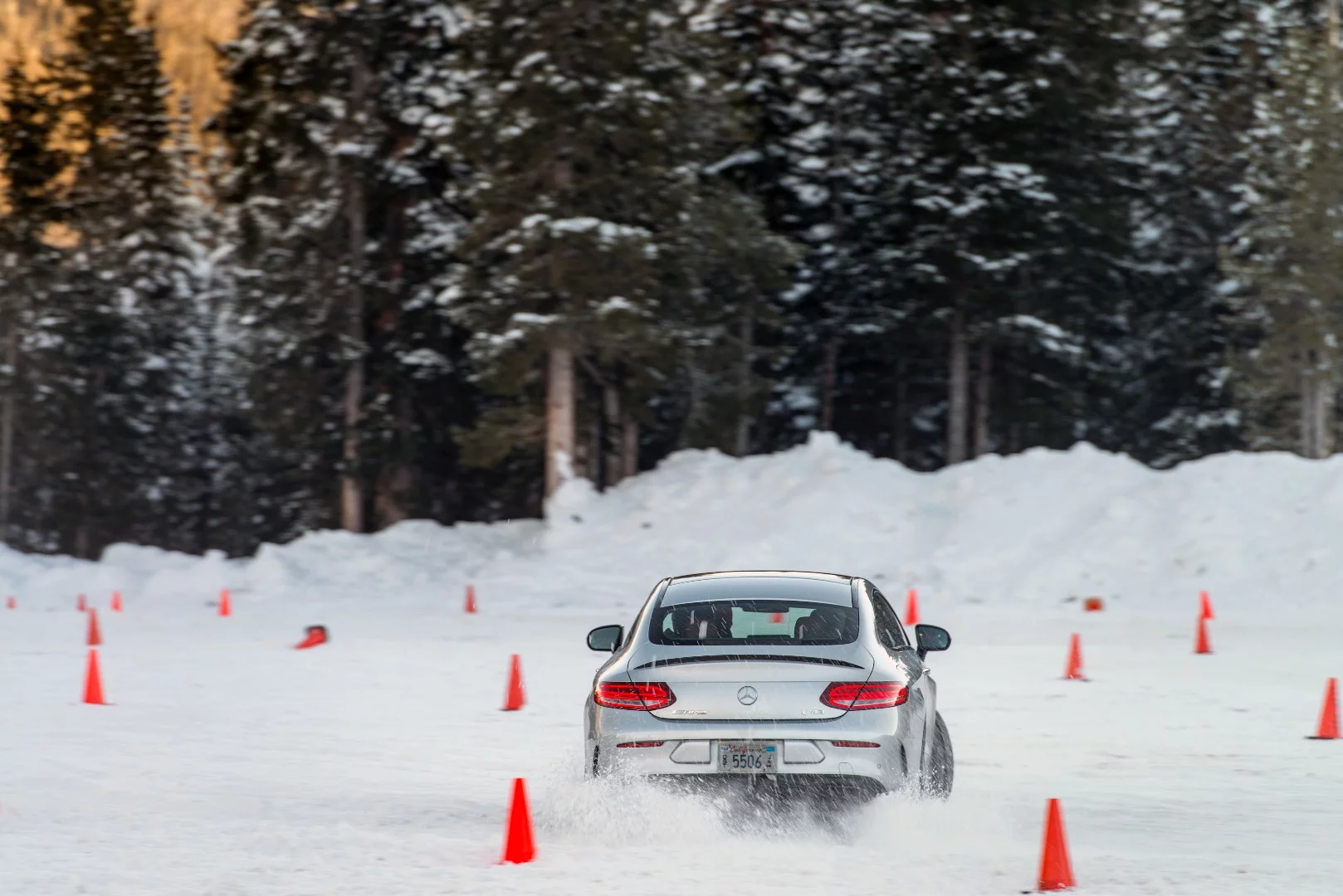 The tiny Mercedes-Benz C43 coupe was a lot of fun out in the Colorado snow