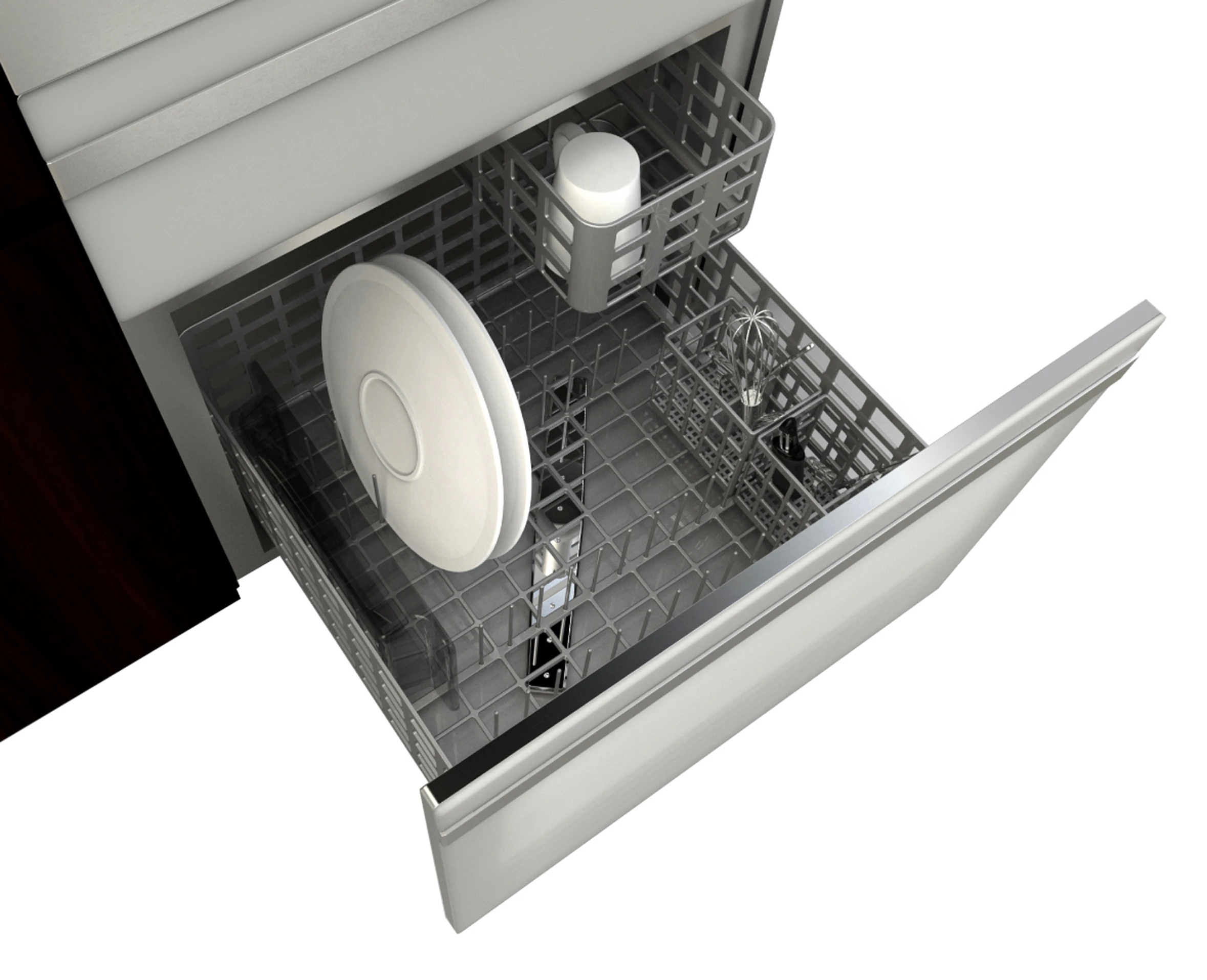 The larger dishwasher in the 2025 kitchen unit