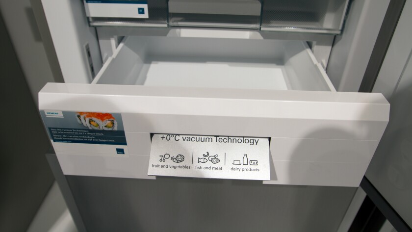 The vacuum drawer is hermetically sealed with a special