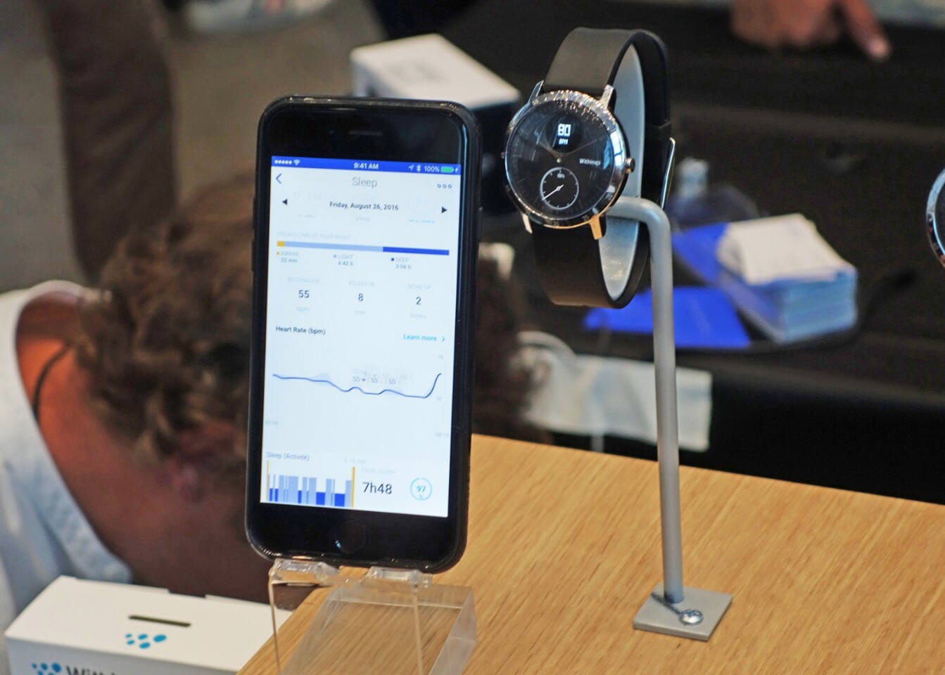 As usual the watch works in tandem with Withings' polished app