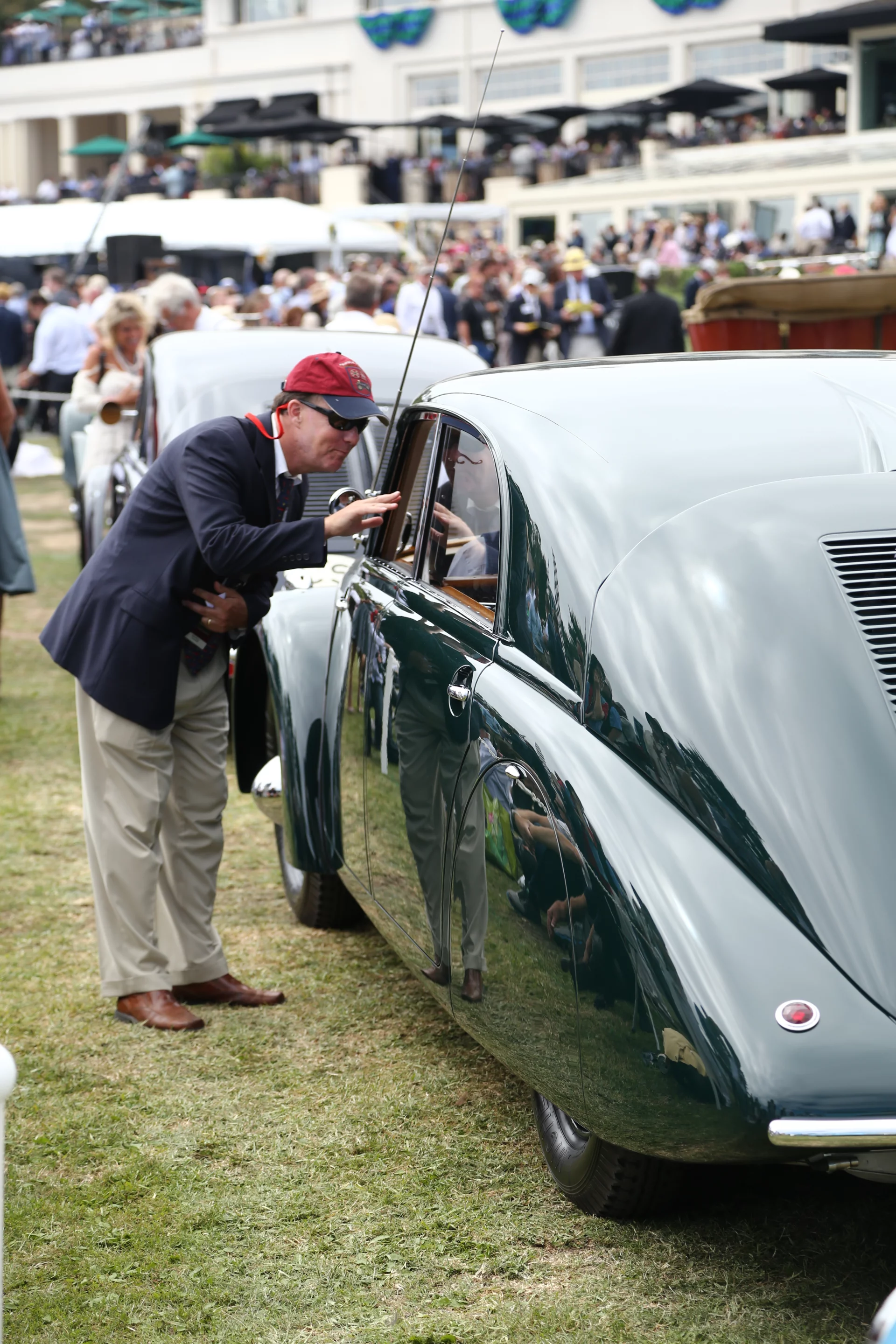 A Tatra Limousine waiting in line to be honored on the podium at Pebble Beach (Photo: Angus MacKenzie/Gizmag.com)