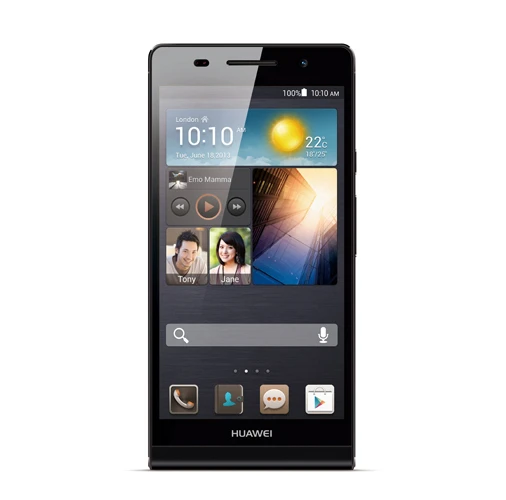 The Huawei Ascend P6 in black