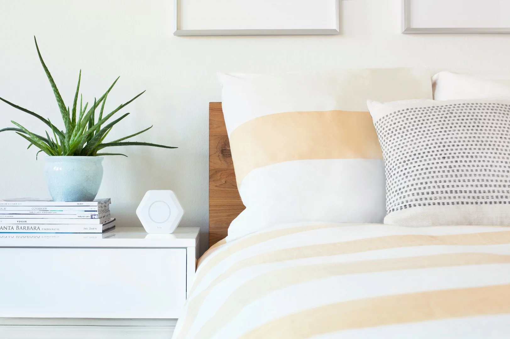 A Luma unit is plugged into a modem and additional units can then be placed around the home to strengthen the Wi-Fi network