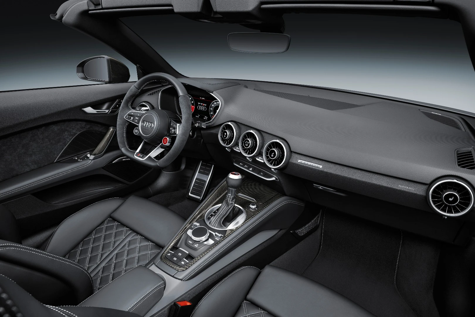 The TT's cabin design is clean thanks to Audi's Virtual Cockpit