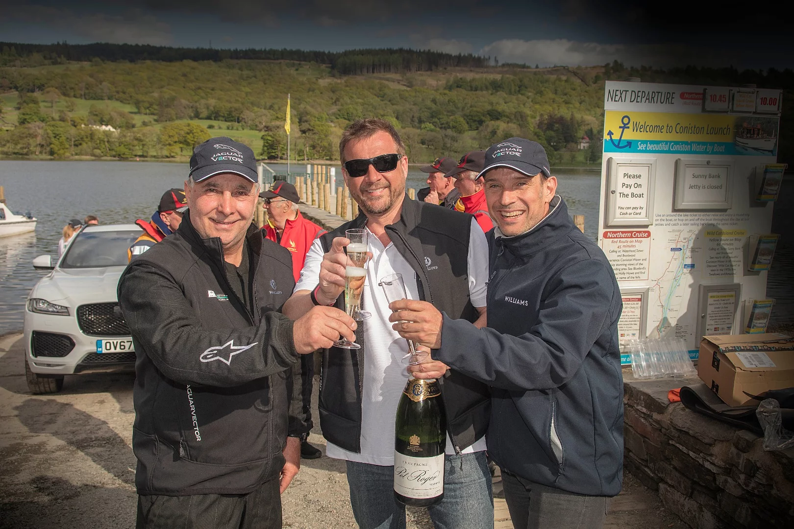 The V20E team celebrating their acheivement