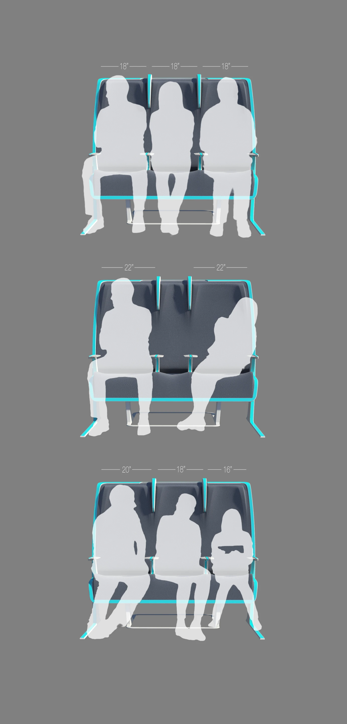 Examples of Morph customized seating