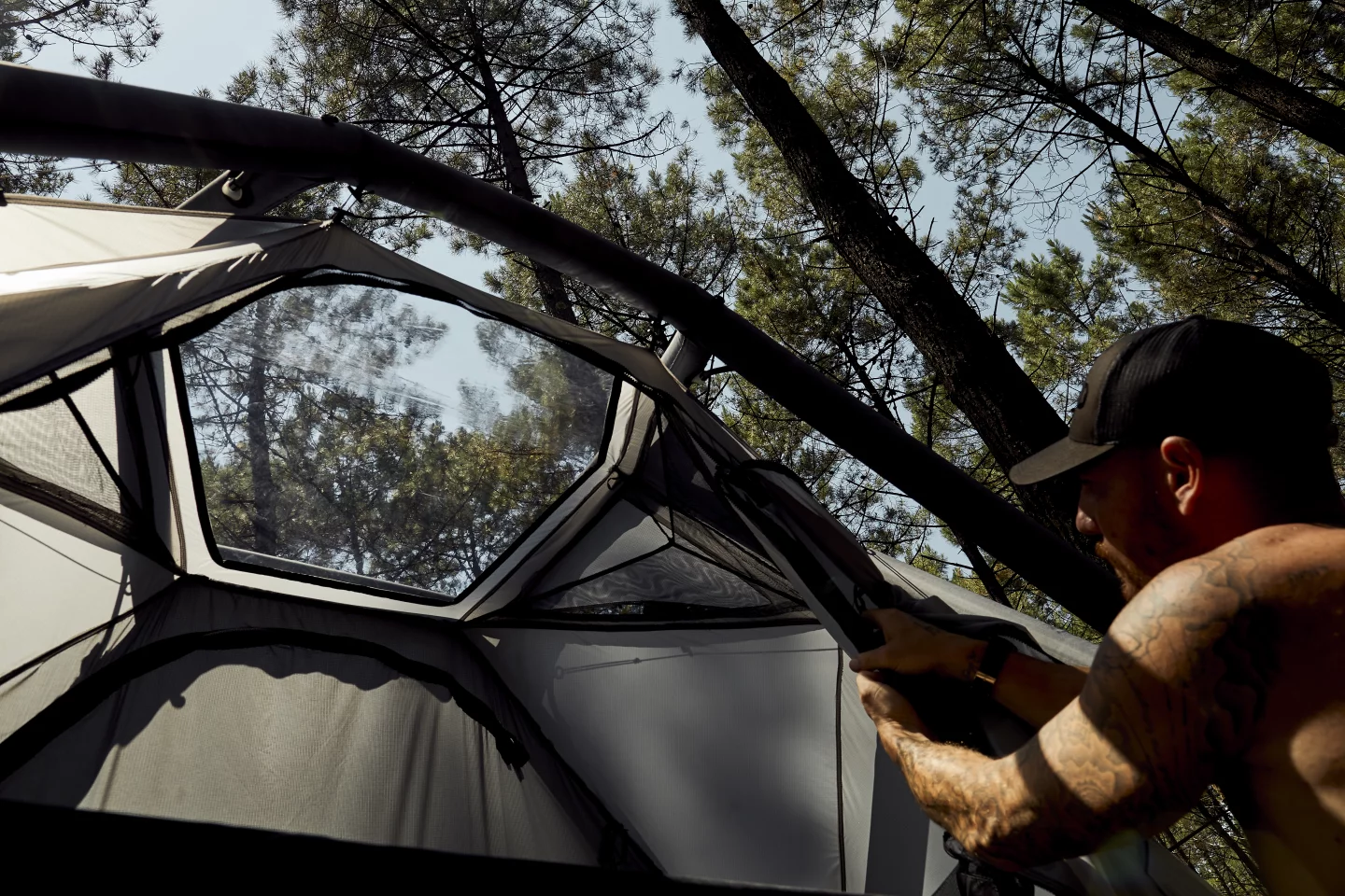 The Exod includes doors on each side and a transparent roof panel