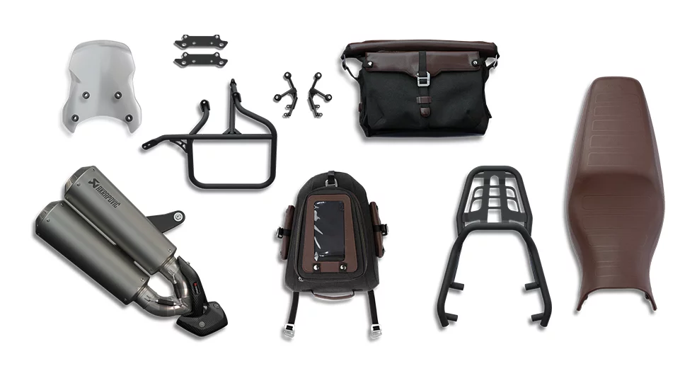 Indian FTR1200 "Touring" accessory pack highlights