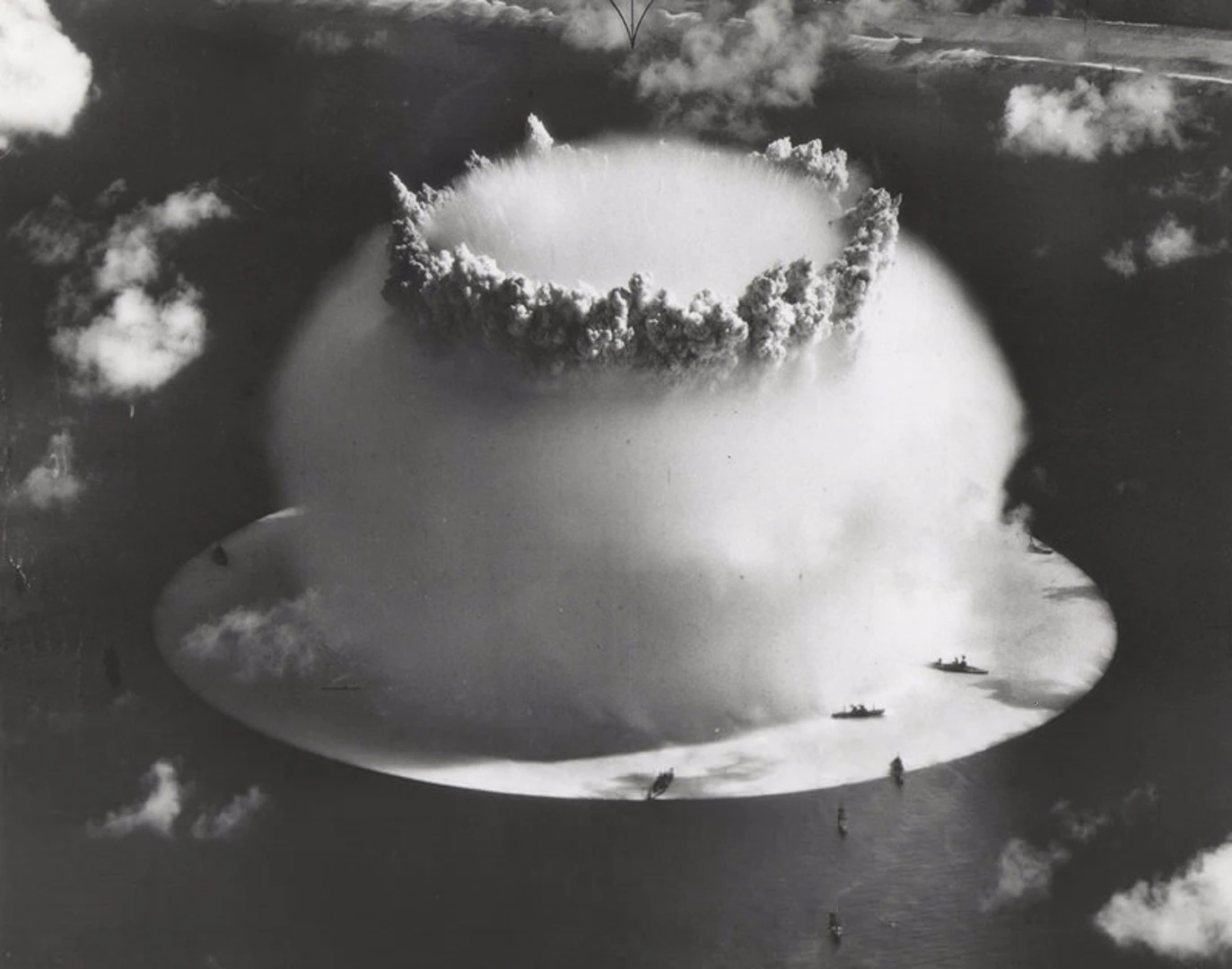 Eniwetok a-bomb destruction the captured German fleet