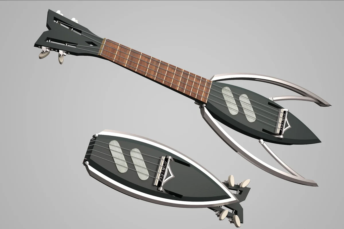The Astro folding ukulele project is currently raising production funds on Kickstarter
