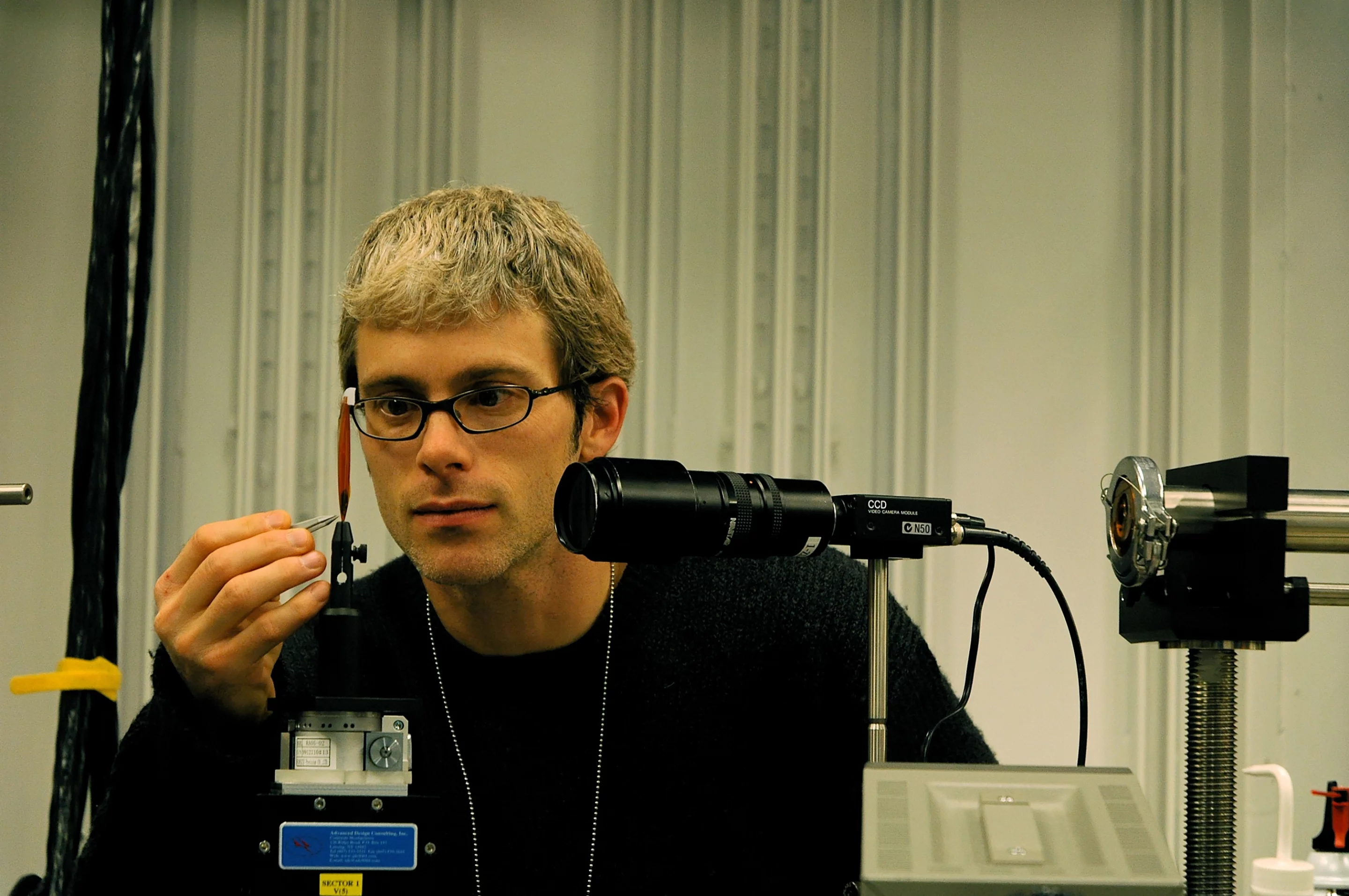 Team member Jake Socha at work in his lab.