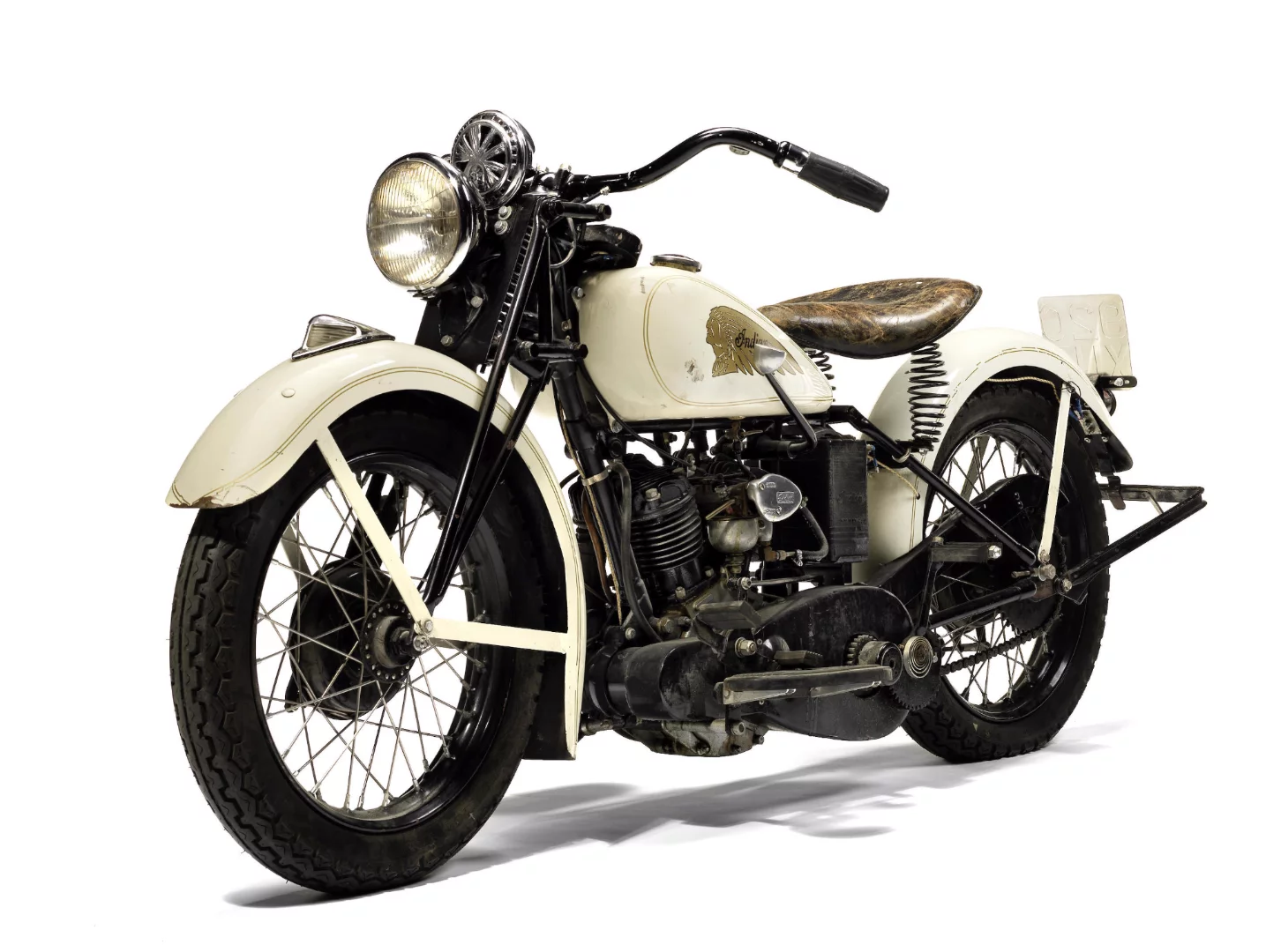 This former Steve McQueen steed, a 1934 Indian 750cc Sport Scout, was purchased by the current vendor at Bonhams' McQueen Sale in San Francisco in November 2006 for US$177,500. It sold at Stafford for £59,740 (US$92,236), which is an $80,000 discount. We've written about McQueen's "Midas touch" many times and the king of cool's brand values are pure gold. He is still one of the world's highest earning celebrities a third of a century after his death, more than a dozen of his former motorcycles are in the 250 most valuable motorcycles in the world, and earlier this year,Steve's Cyclone became the most expensive motorcycle ever to sell at auction. Well bought!