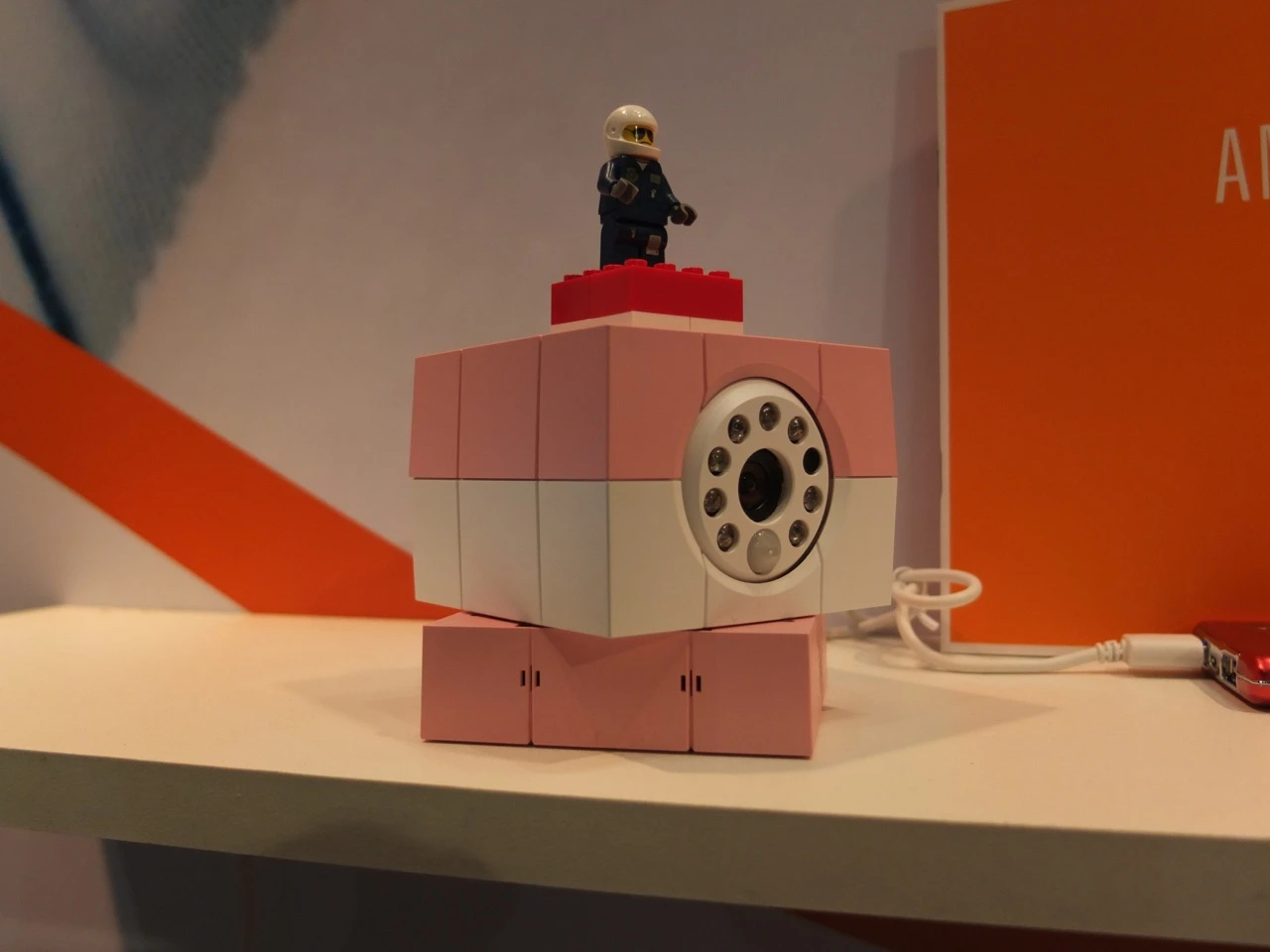 A receptacle on top is perfect for Lego figurines