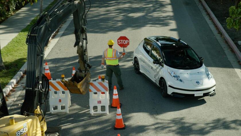 Nissan's new artificial intelligence learns from the environment and the driver to become better at handling unforeseen situations such as construction zones