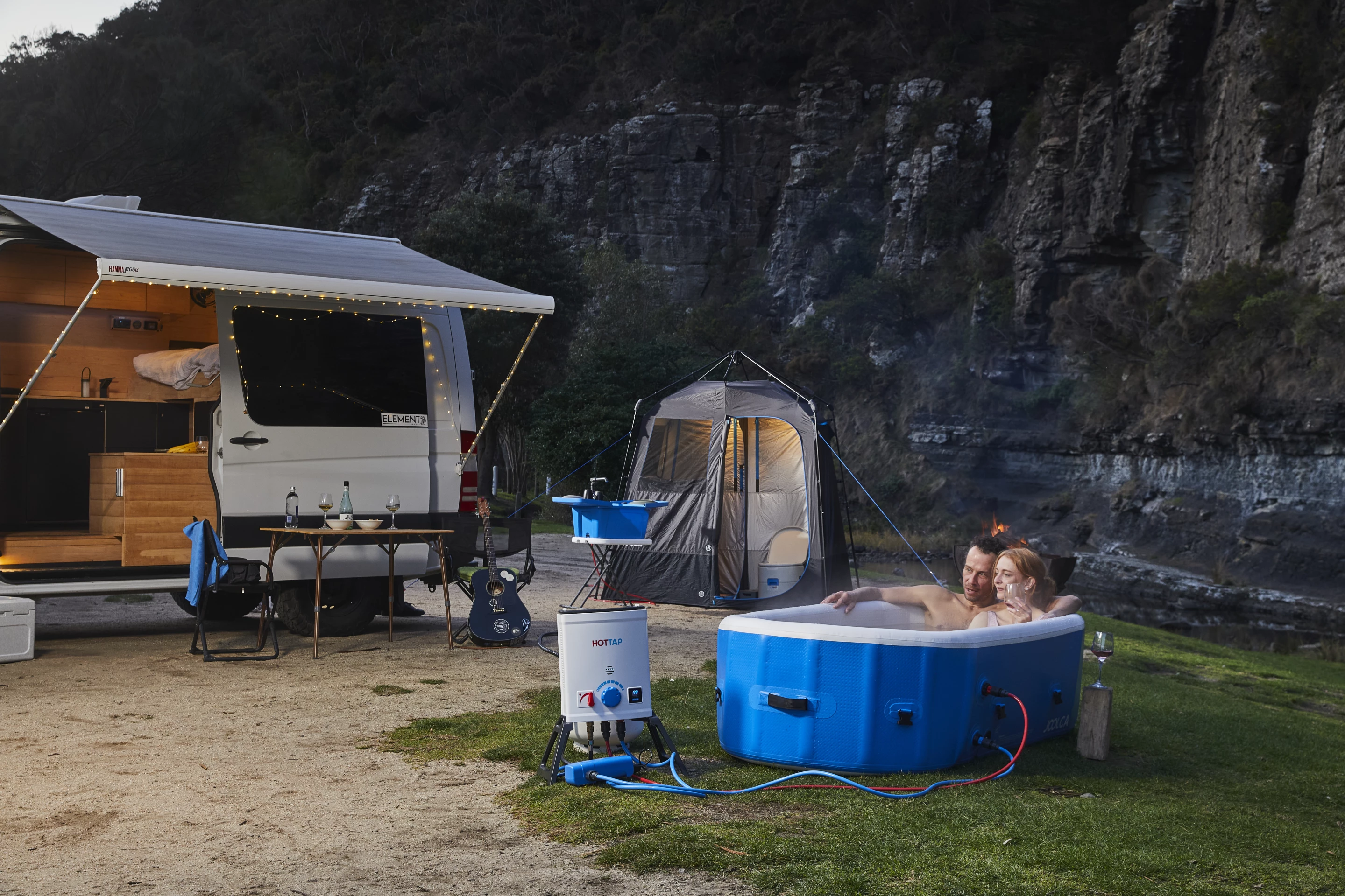 Whatever you get up to during the day, a hot soak seems like the perfect way to relax in the evening