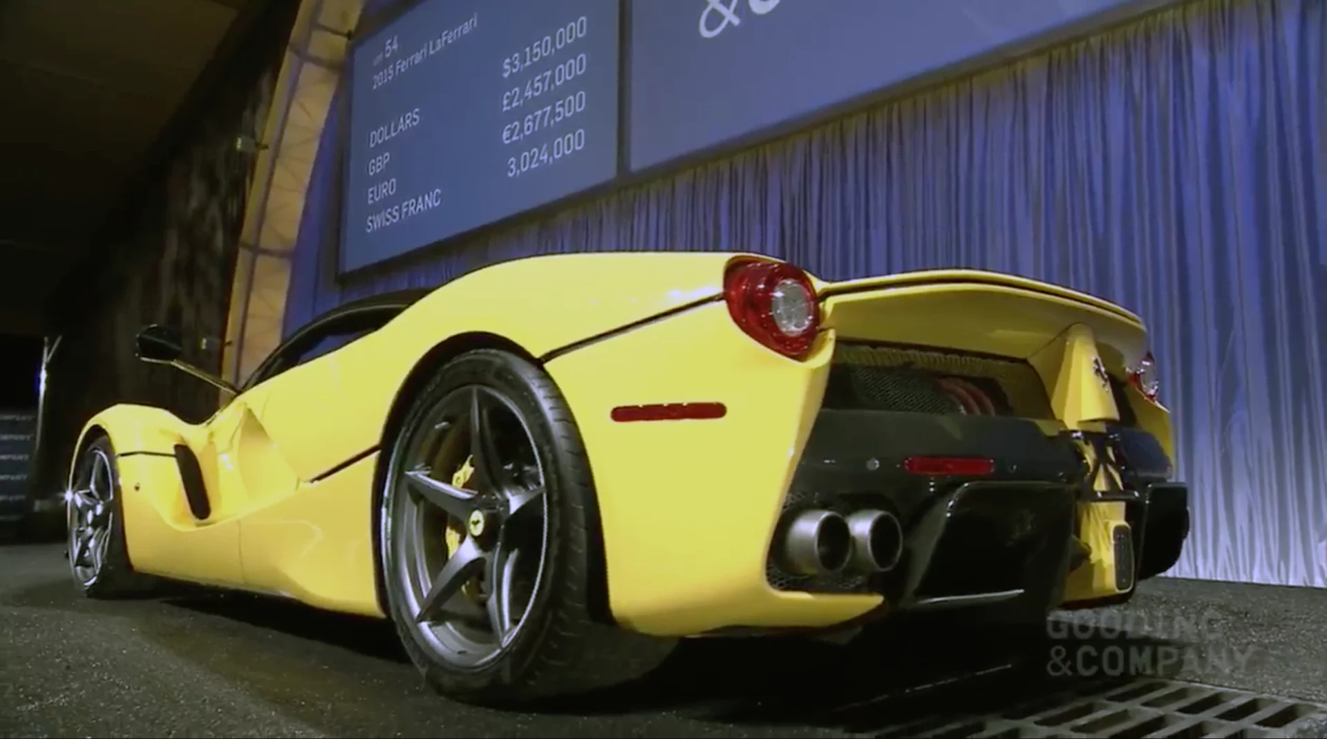 $3,520,000 | 2015 Ferrari LaFerrariEstimate: $3,300,000 to $3,900,000Official Auction Description: Gooding & CoLot 05