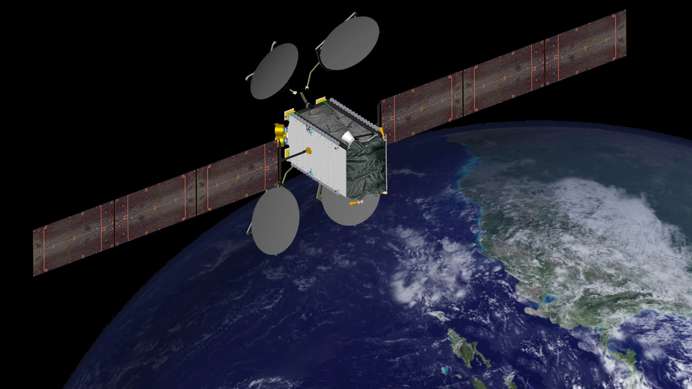 Two of Boeing's 702SP satellites will be launched stacked one on top of another (Image: Boeing)