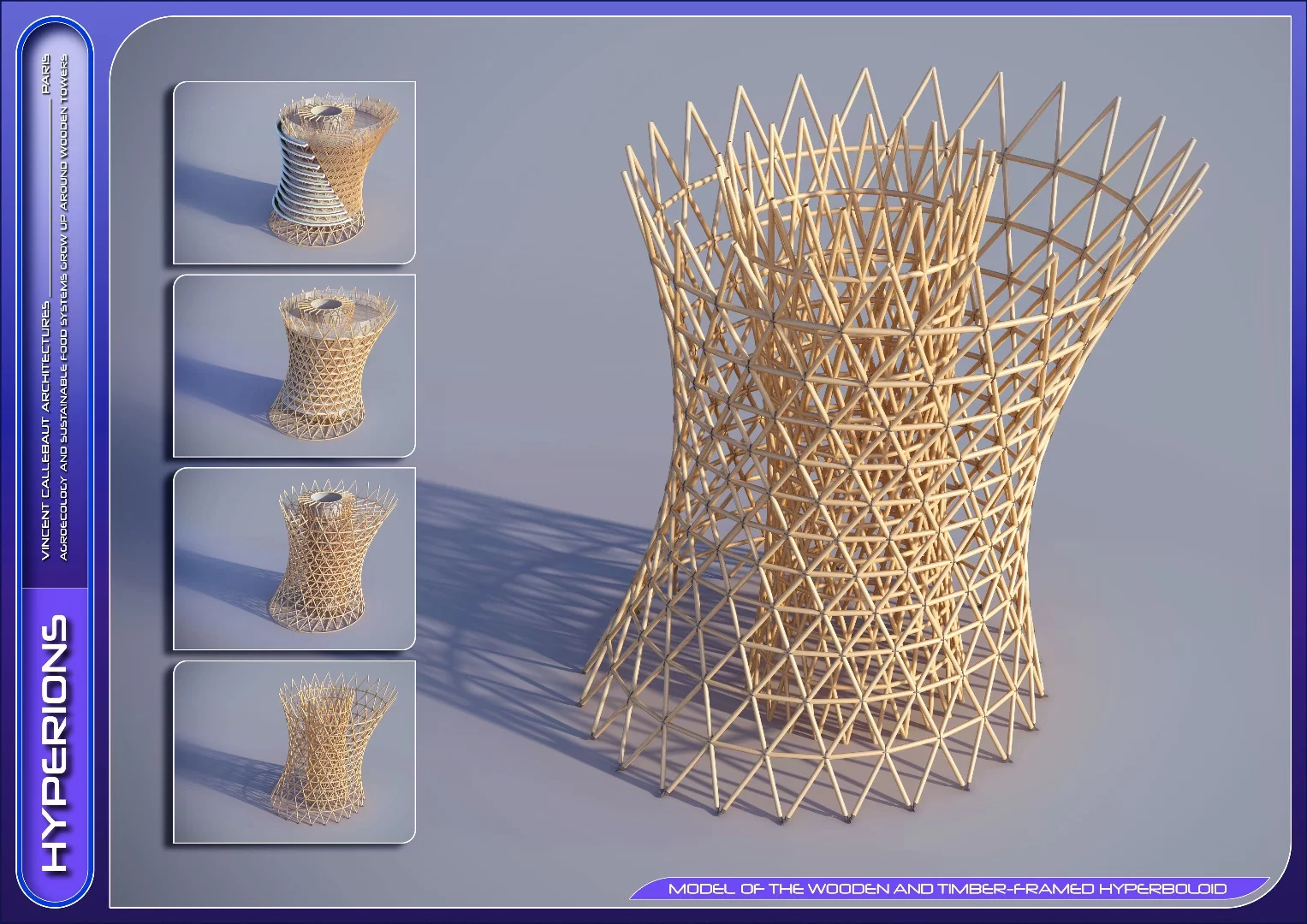 Depicting the construction of the primarily timber-based towers