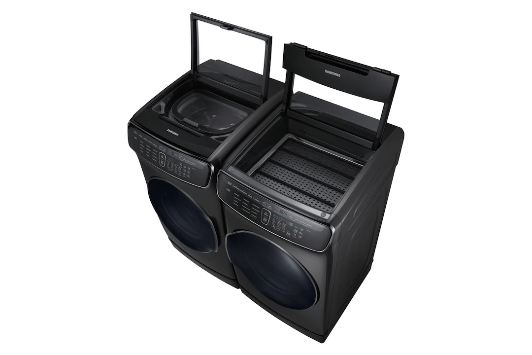 The Samsung FlexWash + FlexDry features a Delicates Rack above the main dryer, which uses a controlled flow of heated air to dry delicate items that can't withstand the heat of a conventional dryer